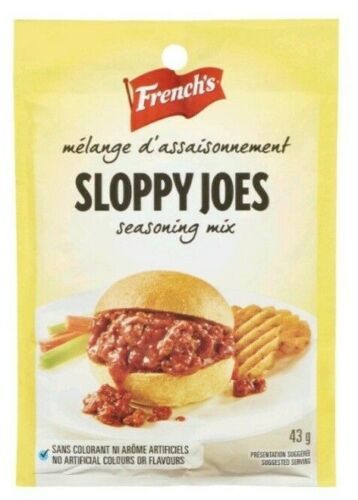 Primary image for 6 x French's Sloppy Joes Seasoning Mix Sauce 43g each pack From Canada
