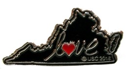 Virginia Love State Outline Hat Tac or Lapel Pin - $149.08 MXN