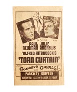 1966 Alfred Hitchcock Torn Curtain Horror Movie Advertisement Paul Newma... - $27.41 CAD