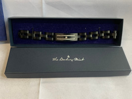 The Danbury Mint Mens Bracelet 8&quot; Fashion Jewelry Clear Stone Stainless Steel - £23.70 GBP