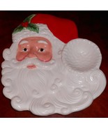Spode HAND PAINTED Christmas Memories Pattern SANTA CLAUS CHIP  &#39;n DIP TRAY - $1,282.52 MXN