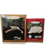 Star Trek Keepsake Ornament Lot Of 2 U.S.S Defiant &amp; Kingdom Bird Of Prey - €15,42 EUR