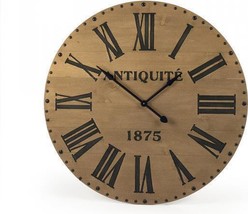 Wall Clock ALEXIS Khaki Ebony Black Pine - £470.82 GBP