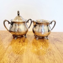 Oneida Heirloom - COLONIAL SUITE - Silverplate Footed Creamer &amp; Sugar Bo... - $74.79