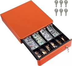 Tera 13” Cash Register Drawer, Auto Open, 4 Bill 6 Coin, RJ12, Orange, POS - $46.52