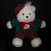 16&quot; Vintage 1993 Kmart Christmas Teddy Bear Lane Stuffed Animal Plush Boy Toy - £26.57 GBP