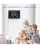 Digital Clock, 11.5&quot; Large LED Word Display Dimmable Digital Wall Clock,... - £40.95 GBP