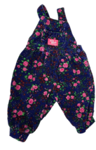 Vintage Oshkosh Bgosh Baby Girls Blue Pink Red Floral Corduroy Overalls ... - $118.80