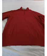 Polo Ralph Lauren Red Performance 1/2 Zip Fleece Jacket Men Size XL - $28.04
