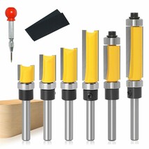 Router Bits Set, Pattern Flush Trim Router Bits &amp; Flush, 6Pcs Router Bit... - $33.96