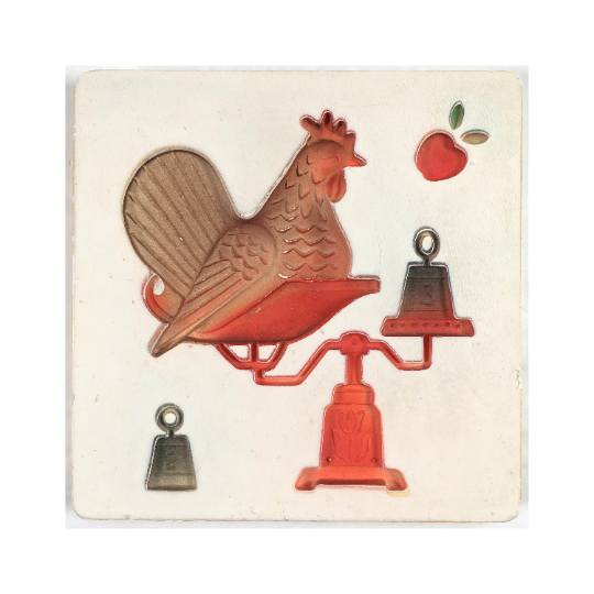 Primary image for Vtg Chicken Scale Chalkware Wall Plaque Kitchen Decor Farmhouse Country Trivet