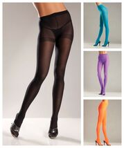 BE WICKED OPAQUE NYLON PANTYHOSE MULTIPLE COLORS Size OS &amp; QN - $10.88+