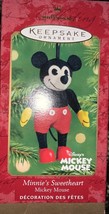 Minnie&#39;s Sweetheart’ Fabric Mickey Mouse Hallmark Keepsake Ornament 2001 ‘ - $8.79