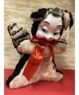 My-Toy CO. Ink Figure Plush Doll Rubber Face Skunk 1950s - £206.32 GBP