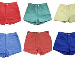 Original American Apparel Farbig Bündchen Hohe Taille Denim Shorts - 6 F... - $16.91
