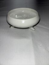 Holly Hobbie Round Porcelain Trinket Box Base With Gold Striped Feet - $11.88