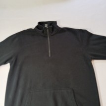 District V.I.T. Fleece Men's Black Cotton Blend 1/4-Zip Pullover Sweatshirt Sz S image 7