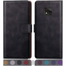 For Moto G Power 2021 With Rfid Blocking Leather Wallet Case Credit Card Holder, - £30.46 GBP