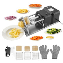 VEVOR Electric French Fry Cutter 3 Blades(1/2 "3/8 "1/4 ") Stainless Steel - $97.99