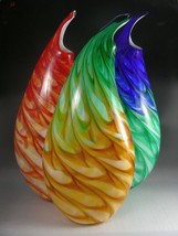 Rosetree Reeds and Rushes Art Glass Vase - £284.45 GBP