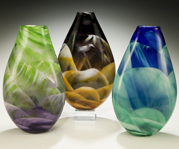 Rosetree Teardrop Art Glass Vase - £191.80 GBP