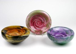 Rosetree Rose Art Glass Bowl - £134.55 GBP