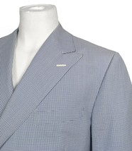 NEW Hickey Freeman Sportcoat (Blazer)! 42 Reg  Gingham Double Breasted  USA Made - £352.01 GBP