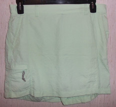 Excellent Womens Columbia Pfg Light Green Seersucker Wrap Style Skort Size M - £18.28 GBP