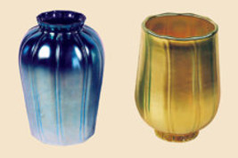 Art Glass Favrile Gold or Blue Tulip Bud Shade - £99.97 GBP