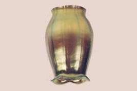 Art Glass Favrile Gold or Blue Small Tulip Shade - £102.08 GBP