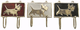 Art Deco Scottie Dog Hook in Chrome Metal with Enamel Paint - $15.00