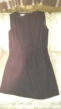 Liz Claiborne Petite 14 Sleeveless Black Dress Zip Up Triacetate Polyest... - £26.30 GBP
