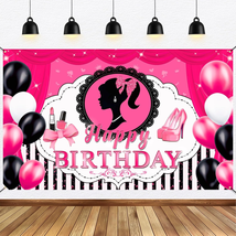 Pink Birthday Decorations Princess Birthday Party Supplies, Girls Birthday Banne - £14.80 GBP