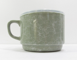 American Atelier Stoneware Glazed Soup Bowl/Mug w. Lid; Microwavable green - $4.99