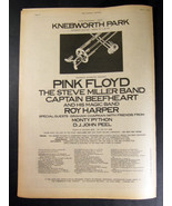 PINK FLOYD CAPTAIN BEEFHEART Knebworth 1975 uk ADVERT - £19.01 GBP