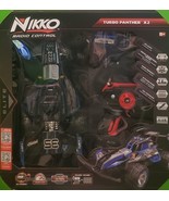 Vtg Nikko Remote Control Turbo Black Panther x2 1:10 Scale(18970): New - $233.74