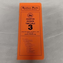 Southern Pacific Employee Timetable No 3 1982 Houston Division - £7.82 GBP