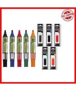 Vibrant Assorted Color Refillable Markers - 5-Pack with Eco-Friendly Fea... - $37.17 CAD
