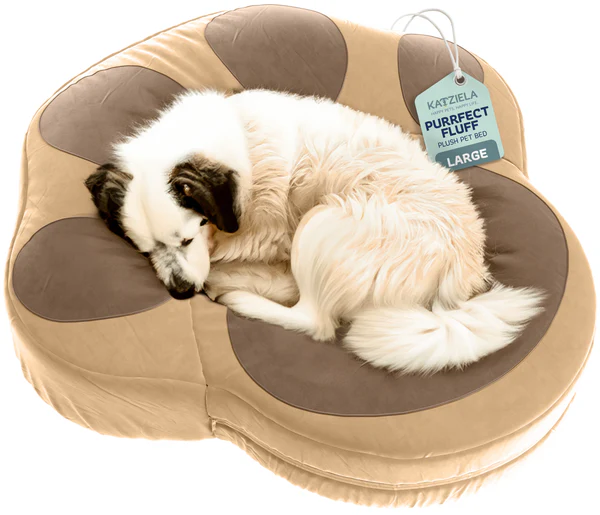 Katziela Paw Shaped Pet Bed Triple Comfort for Dogs and Cats, Large 40-I... - £131.22 GBP