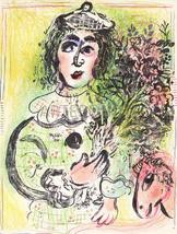 Artebonito - Marc Chagall The Clown with Flowers Original Lithograph vol 2, 1963 - £220.25 GBP