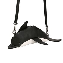 Women Girl Cute Dolphin Shape PU Leather Handbag Shoulder Messenger Crossbody Ba - £29.78 GBP