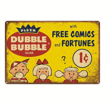 Fleer Dubble Bubble Gum Novelty Metal Sign 12 x 8 Wall Art - £7.01 GBP