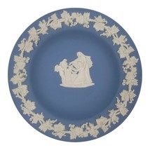 Vintage Wedgwood Blue Jasperware Round Pin Tray Trinkets Made In England... - $10.34