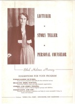 Ethel Munsey lecturer play bill Winchester NH ephemera theater womens studies - £11.19 GBP