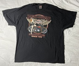 Harley Davidson Southern Thunder T Shirt Men’s 2XL Black Winged Logo Mot... - $25.00