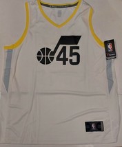 Fanatics Donovan Mitchell Jr #45 NBA Utah Jazz Jersey Mens Size Large White - £26.31 GBP