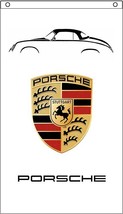 Porsche 356 Pre - A - Speedster - Porsche Flag White Vertical 3X5 Ft Pol... - $20.00