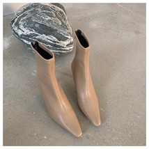 Hin heels boots women elegant chelsea 2023 autumn ankle boots booties female elasticity thumb200
