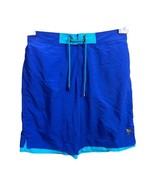 New With Tags Versace 1 Pocket Men&#39;s Blue Long Swim Trunks Shorts Size M - $222.74