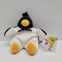 Vintage 1997 Mary Meyer Pudgy Penguin Beanbag Plush 5&quot; New With Tag - £27.17 GBP